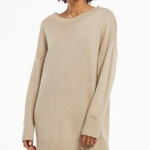Z Supply Baldwin Sweater Dress Oatmeal Tan Small